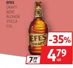 Auchan Efes Draft bere blondă sticlă Ofertă