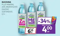Auchan Bucovina plus mineral apă aromatizată Ofertă