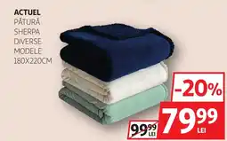 Auchan Actuel pătură sherpa Ofertă