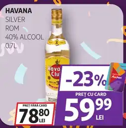 Auchan Havana Silver rom 40% alcool Ofertă