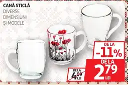 Auchan Cană sticlă Ofertă