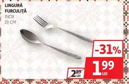 Auchan Lingură furculiţă inox Ofertă