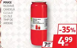 Auchan Pouce rezervă candelă cu ulei 3.5 zile timp de ardere Ofertă