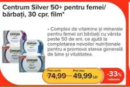 Dr.Max Centrum Silver 50+ pentru femei/ bărbați, 30 cpr. film Ofertă