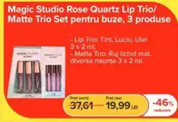 Dr.Max Magic Studio Rose Quartz Lip Trio/ Matte Trio Set pentru buze, 3 produse Ofertă