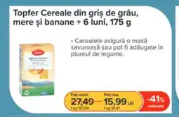 Dr.Max Topfer Cereale din griş de grâu, mere și banane + 6 luni Ofertă