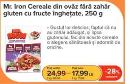 Dr.Max Mr. Iron Cereale din ovăz fără zahăr gluten cu fructe înghețate Ofertă
