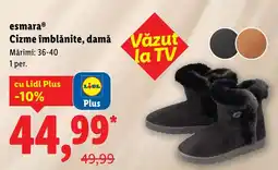 Lidl esmaraⓇ Cizme îmblănite, damă Ofertă