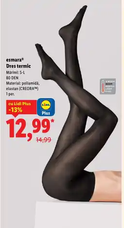 Lidl esmaraⓇ Dres termic Ofertă