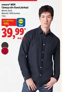 Lidl EsmaraⓇ MEN Cămaşa din flanel,bărbați Ofertă