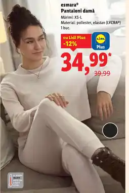 Lidl EsmaraⓇ Pantaloni damă Ofertă