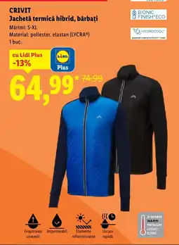 Lidl CRIVIT Jachetă termică hibrid, bărbați Ofertă