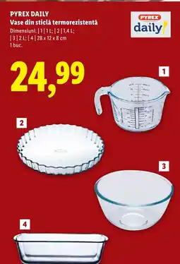 Lidl PYREX DAILY Vase din sticlă termorezistentă Ofertă