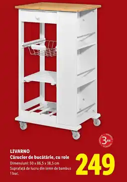 Lidl LIVARNO Cărucior de bucătărie, cu role Ofertă