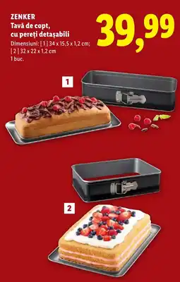 Lidl ZENKER Tavă de copt, cu pereţi detaşabili Ofertă