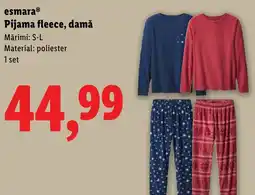 Lidl Esmaraⓡ Pijama fleece, damă Ofertă