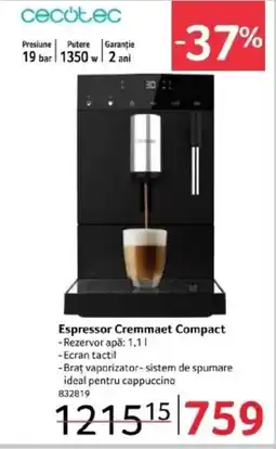 Selgros Espressor Cremmaet Compact Ofertă
