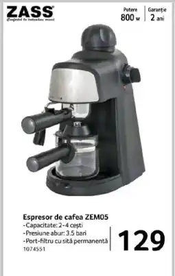Selgros ZASS Espresor de cafea ZEM05 Ofertă