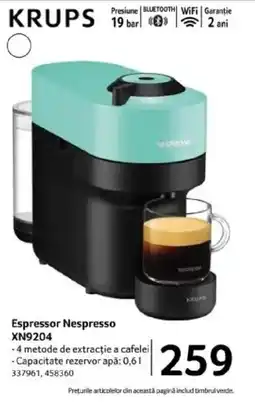 Selgros KRUPS Espressor Nespresso XN9204 Ofertă