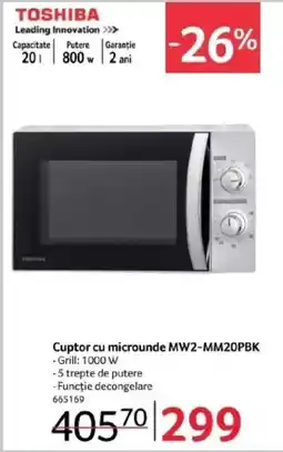 Selgros TOSHIBA Cuptor cu microunde MW2-MM20PBK Ofertă