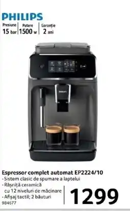 Selgros PHILIPS Espressor complet automat EP2224/10 Ofertă