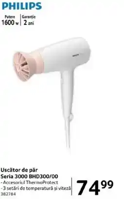 Selgros PHILIPS Uscător de păr Seria 3000 BHD300/00 Ofertă