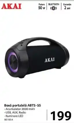 Selgros ΑΚΑΙ Boxǎ portabilă ABTS-55 Ofertă