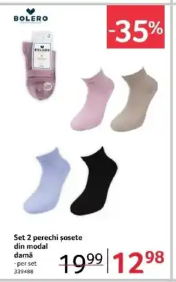 Selgros Set 2 perechi şosete din modal damǎ Ofertă