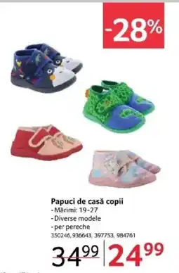 Selgros Papuci de casă copii Ofertă