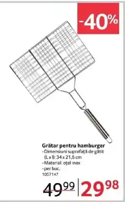 Selgros Grătar pentru hamburger Ofertă