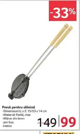 Selgros Presǎ pentru slǎninǎ Ofertă