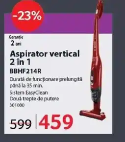 Selgros Aspirator vertical 2 în 1 BBHF214R Ofertă