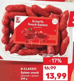 Kaufland K-CLASSIC Salam snack afumat / picant Ofertă