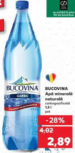 Kaufland BUCOVINA Apă minerală naturală carbogazificată Ofertă