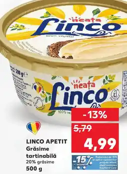 Kaufland LINCO APETIT Grăsime tartinabilă Ofertă