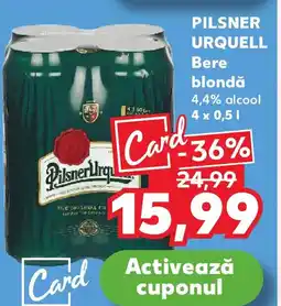 Kaufland PILSNER URQUELL Bere blondǎ Ofertă