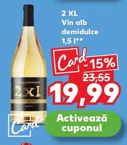 Kaufland 2 XL Vin alb demidulce Ofertă