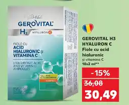 Kaufland GEROVITAL H3 Hyaluron C Fiole cu acid hialuronic Ofertă