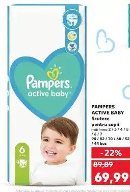 Kaufland PAMPERS Active baby Scutece pentru copii Ofertă