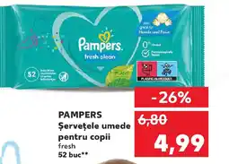 Kaufland PAMPERS Şerveţele umede pentru copii Ofertă