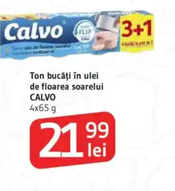 Supeco CALVO Ton bucăţi în ulei de floarea soarelui Ofertă
