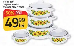Supeco Set de gătit emailat VANORA SUN FLOWER Ofertă