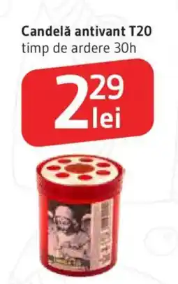 Supeco Candelǎ antivant T20 timp de ardere 30h Ofertă