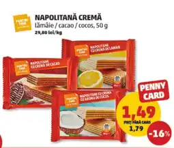 Penny NAPOLITANĂ CREMĂ lămâie/cacao/cocos Ofertă