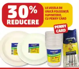 Penny La vesela de unică folosinţă suportero, cu penny card Ofertă