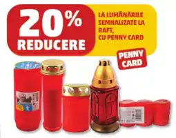 Penny La lumânările semnalizate la raft, cu penny card Ofertă