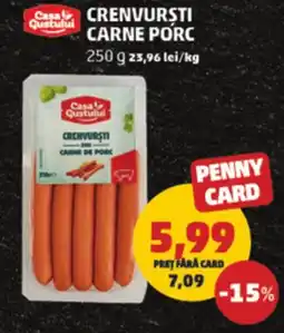 Penny Crenvursti carne de porc Ofertă