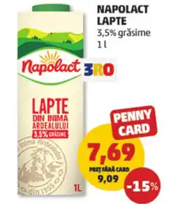 Penny NAPOLACT LAPTE 3,5% grăsime Ofertă