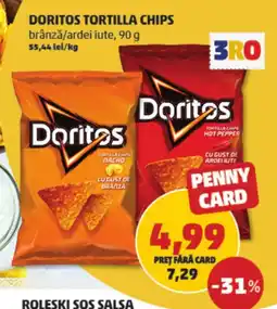 Penny DORITOS TORTILLA CHIPS brânzǎ/ardei iute Ofertă