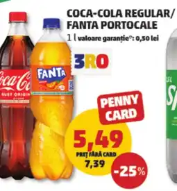 Penny Coca-cola regular/ fanta portocale Ofertă